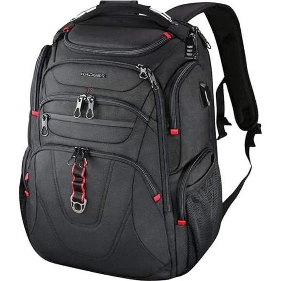 TSA Friendly Travel LaptopBackpack 17.3inch XL Computer Backpack Water-Repellent - Picture 7 of 7
